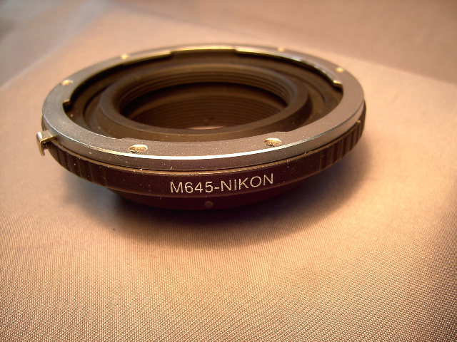 Mamiya 645 Lens to Nikon Camera Body Adapter
